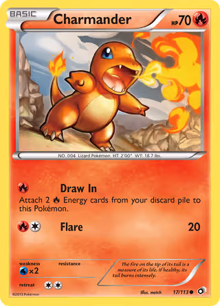Charmander 17/113 Pokemon card