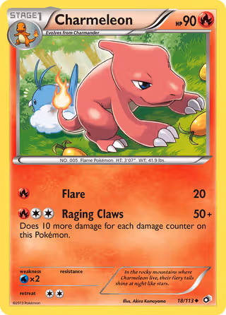 Charmeleon 18/113 Pokemon card
