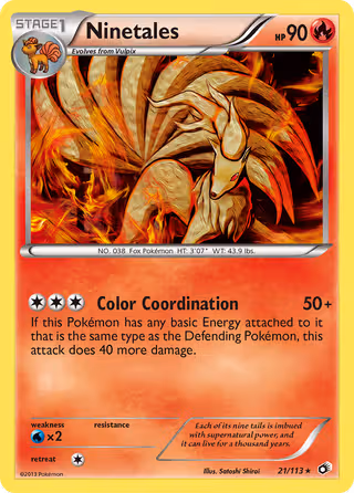 Ninetales 21/113 Pokemon card