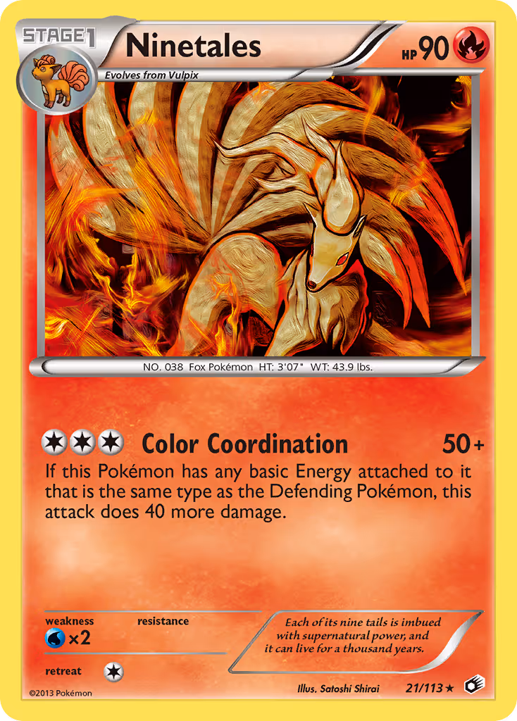 Ninetales 21/113 Pokemon card