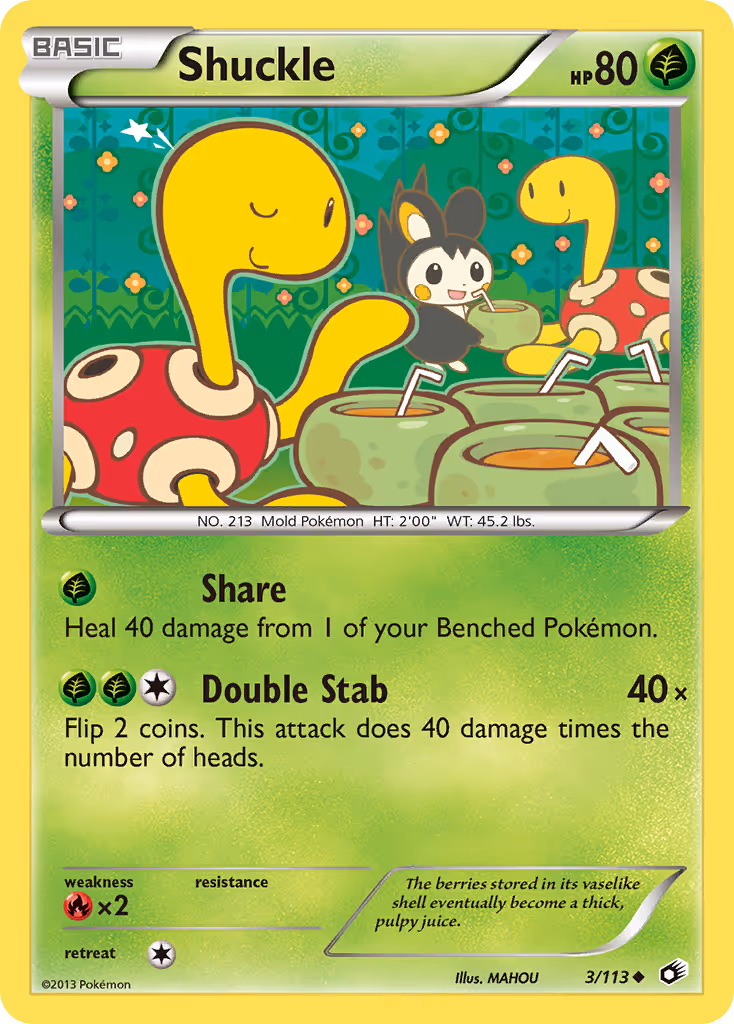 Shuckle 3/113 Pokemon card