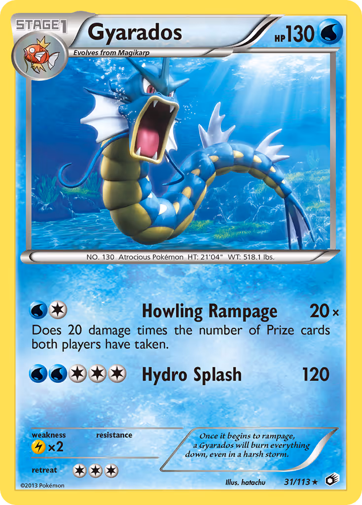 Gyarados 31/113 Pokemon card