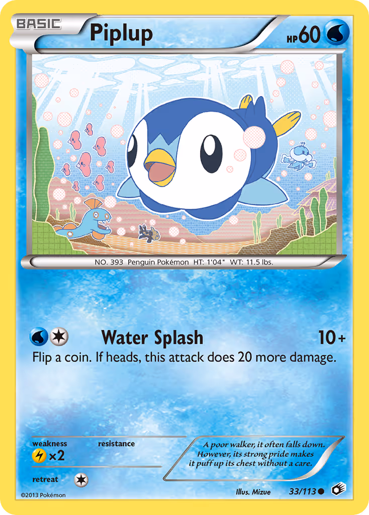 Piplup 33/113 Pokemon card