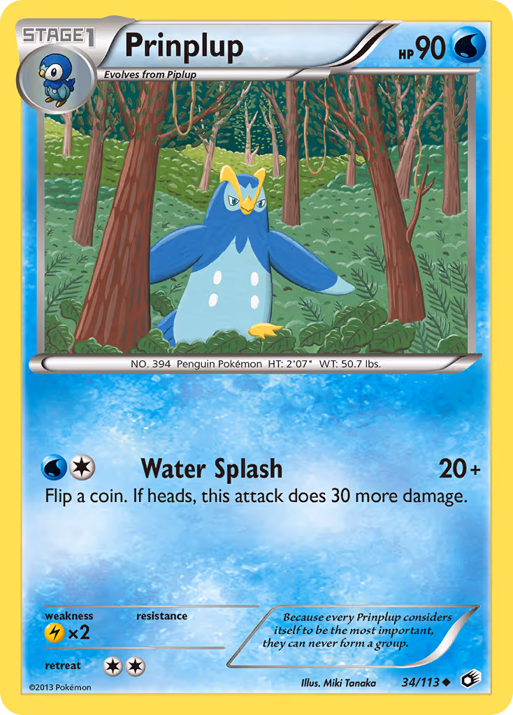 Prinplup 34/113 Pokemon card