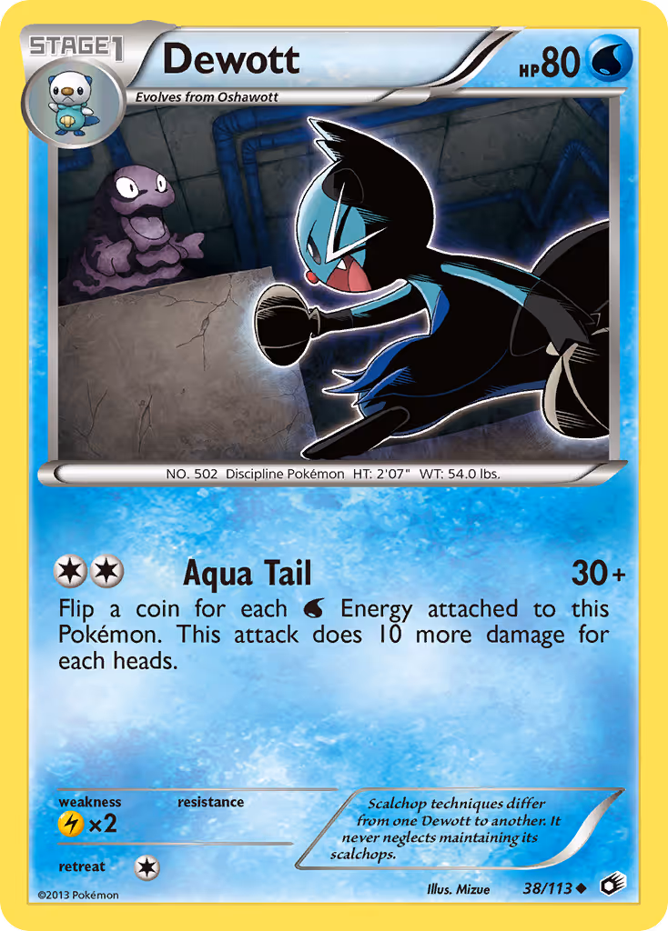 Dewott 38/113 Pokemon card