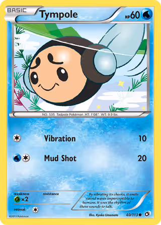 Tympole 40/113 Pokemon card