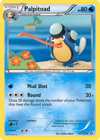 Palpitoad 41/113 Pokemon card