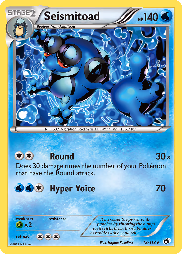 Seismitoad 42/113 Pokemon card