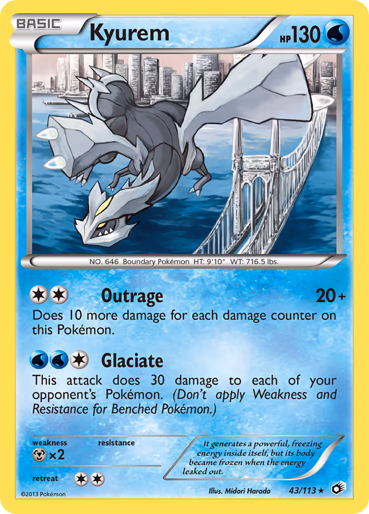 Kyurem 43/113 Pokemon card