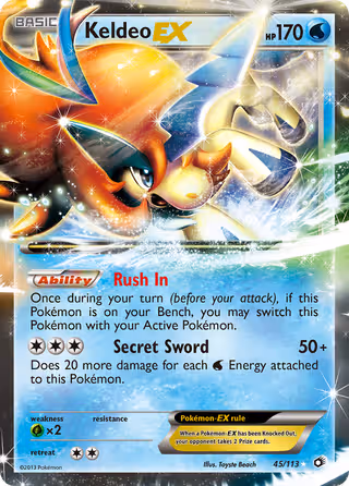 Keldeo-EX 45/113 Pokemon card
