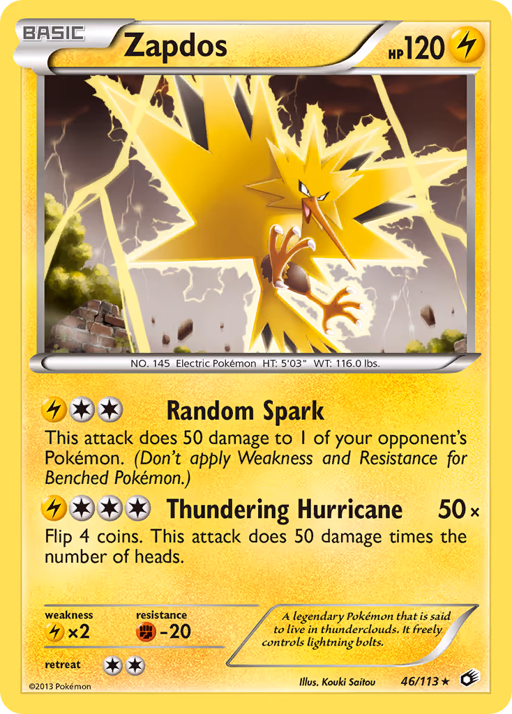 Zapdos 46/113 Pokemon card