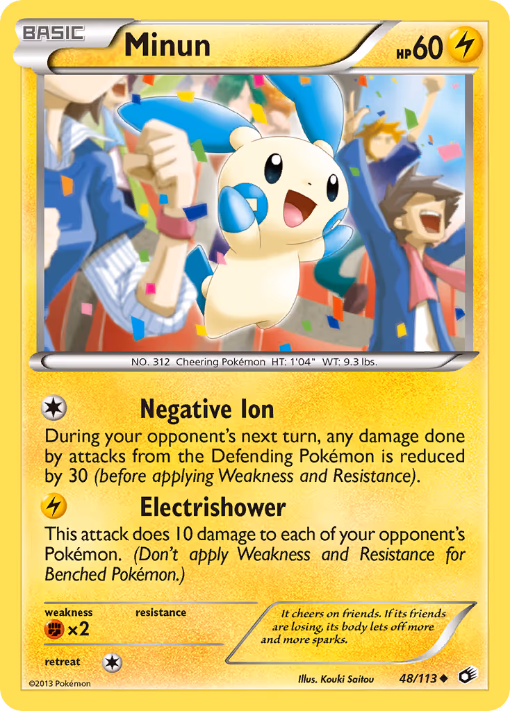 Minun 48/113 Pokemon card