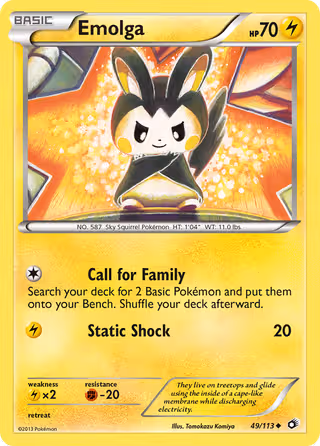 Emolga 49/113 Pokemon card