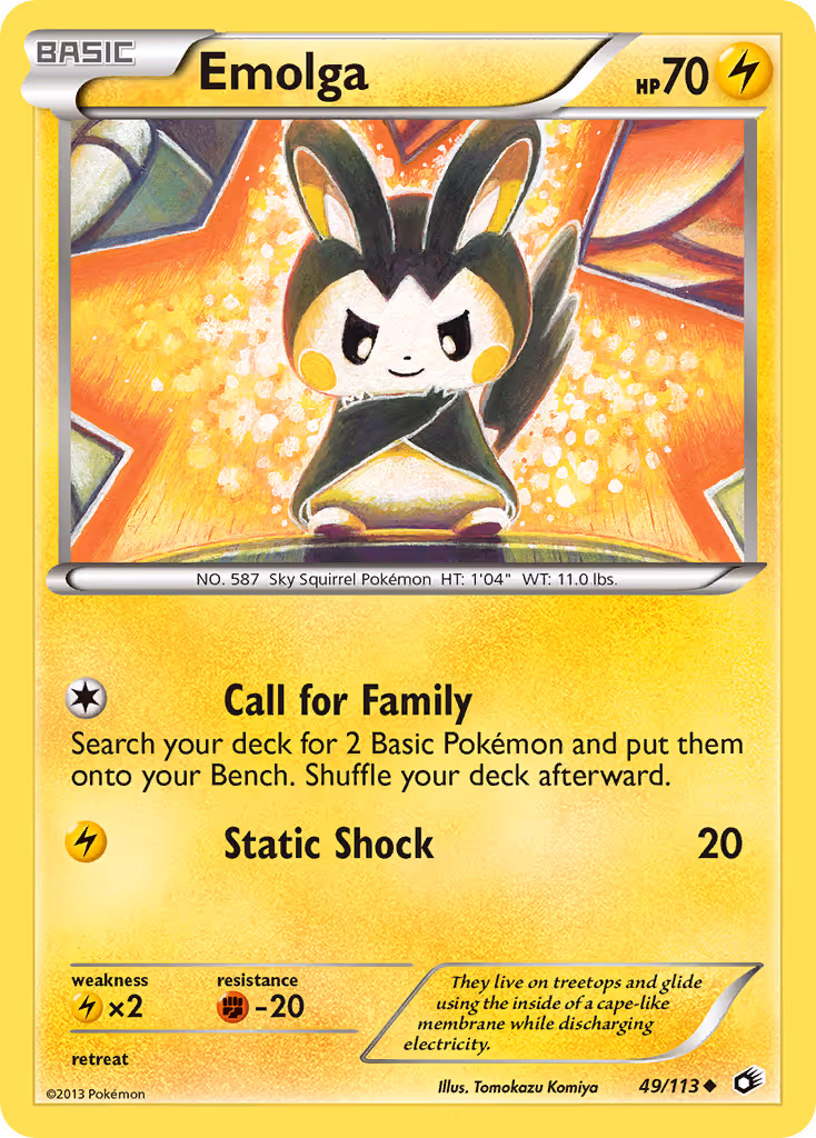 Emolga 49/113 Pokemon card
