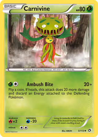 Carnivine 5/113 Pokemon card