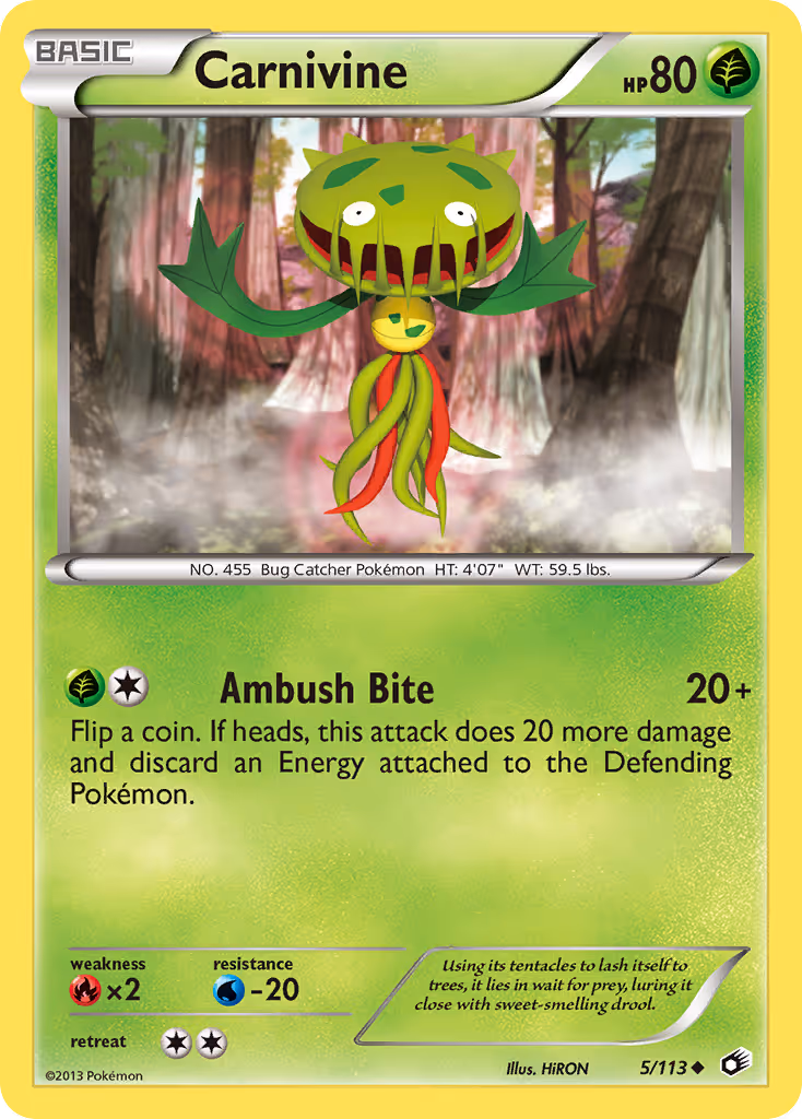 Carnivine 5/113 Pokemon card