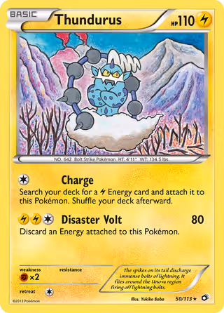 Thundurus 50/113 Pokemon card