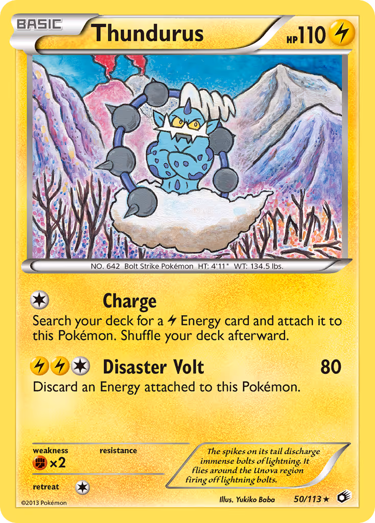 Thundurus 50/113 Pokemon card