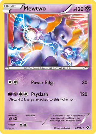 Mewtwo 53/113 Pokemon card
