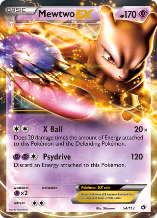 Mewtwo-EX 54/113 Pokemon card
