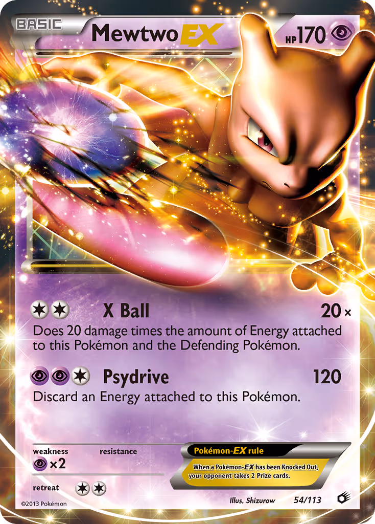 Mewtwo-EX 54/113 Pokemon card