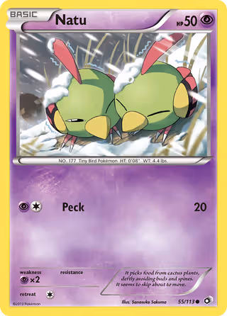 Natu 55/113 Pokemon card