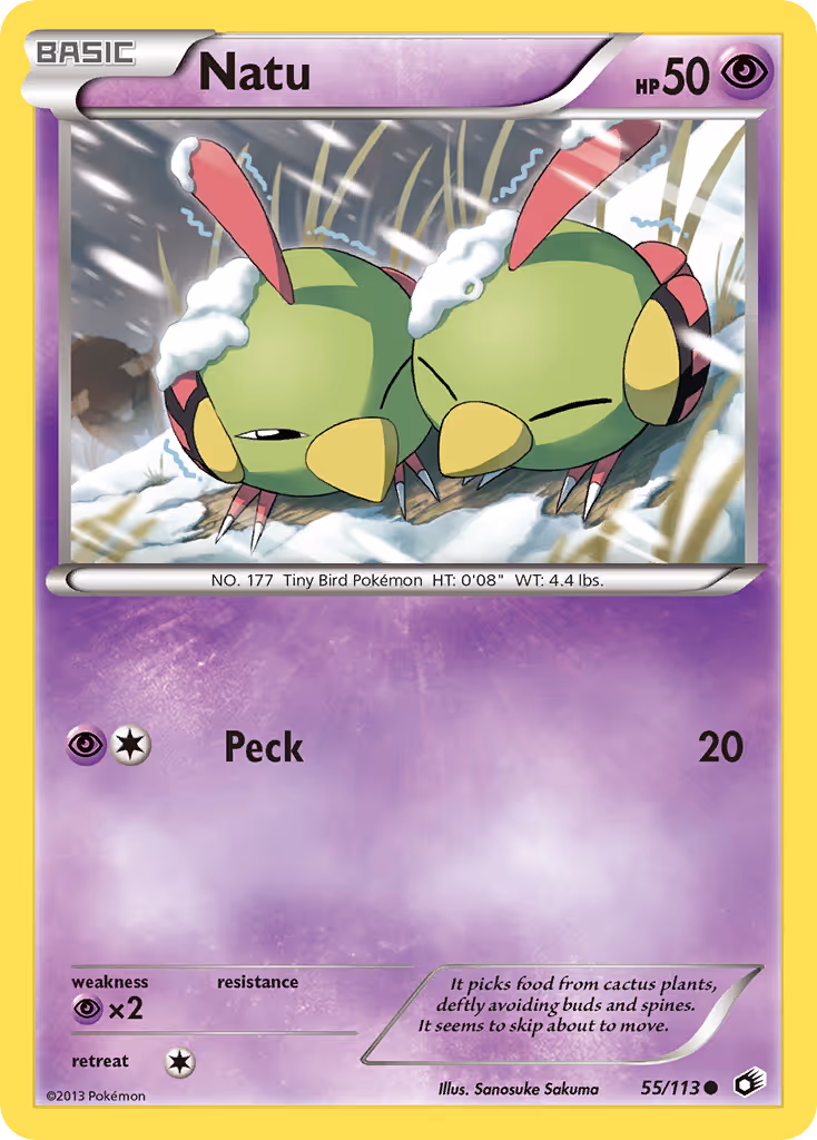 Natu 55/113 Pokemon card
