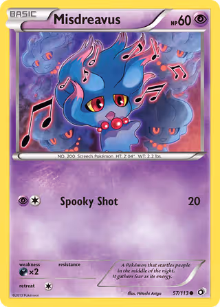 Misdreavus 57/113 Pokemon card