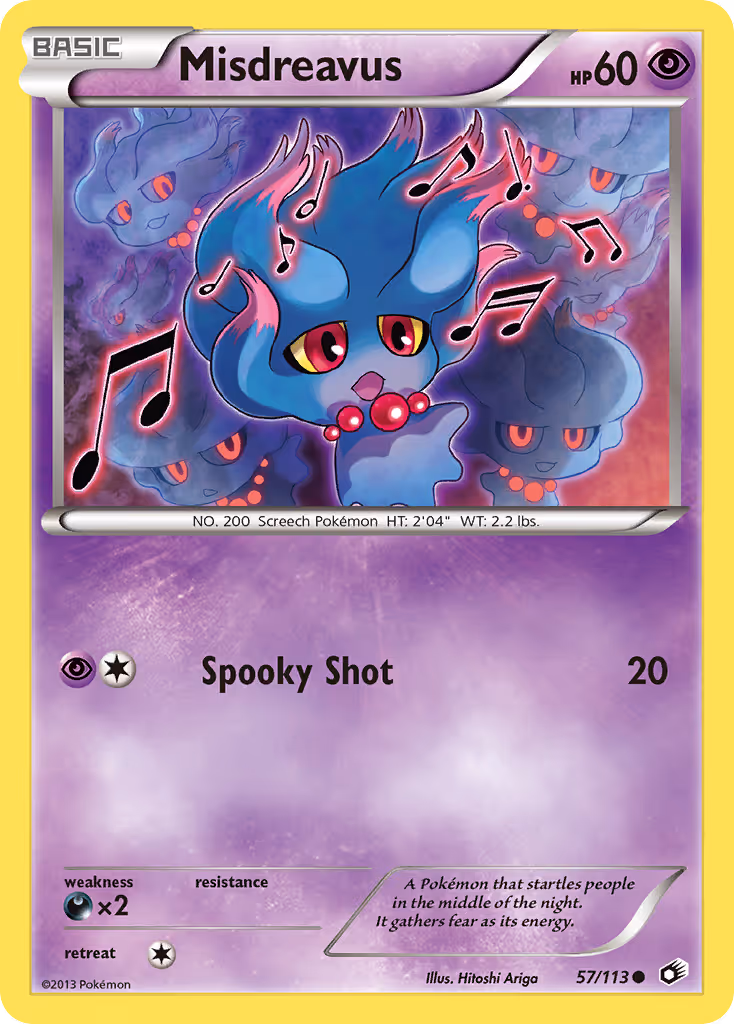 Misdreavus 57/113 Pokemon card