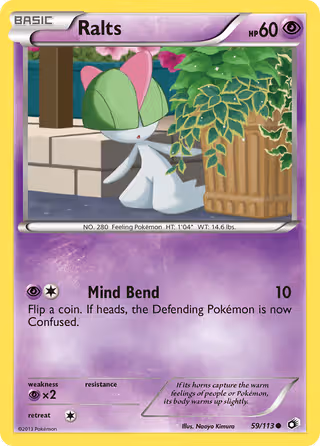 Ralts 59/113 Pokemon card