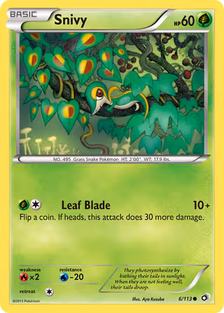 Snivy 6/113 Pokemon card