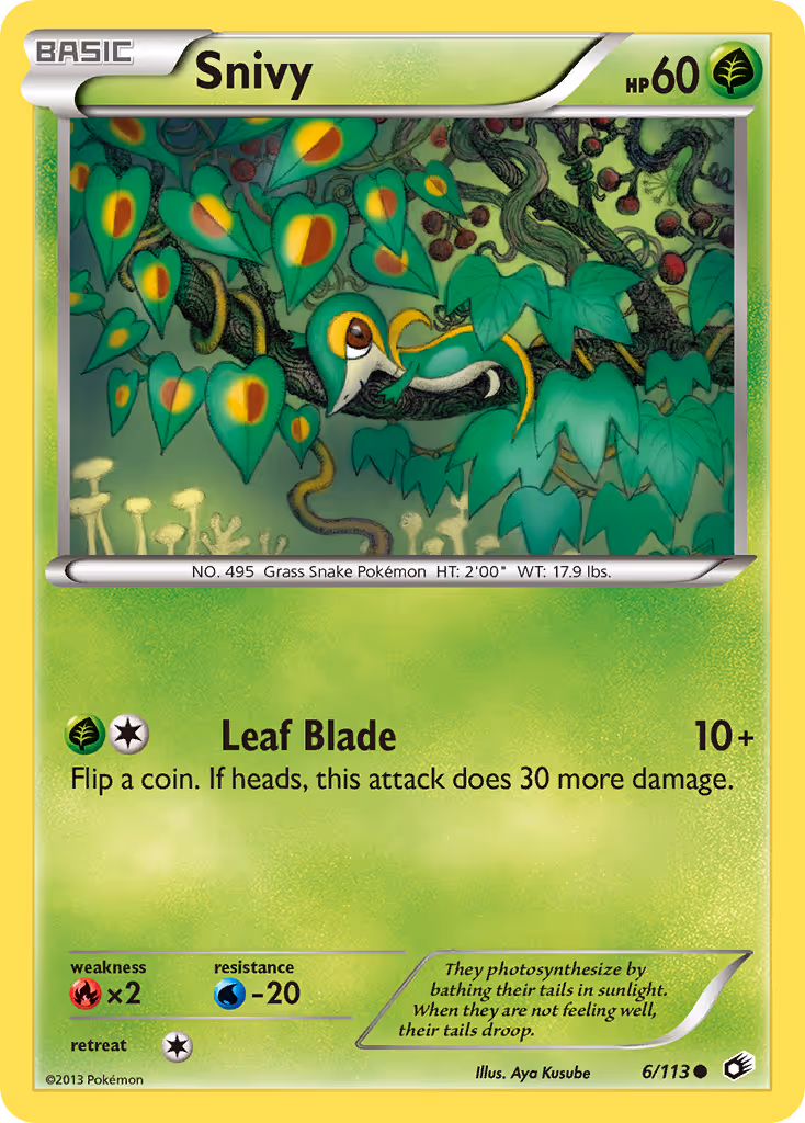 Snivy 6/113 Pokemon card