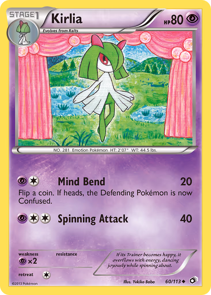 Kirlia 60/113 Pokemon card