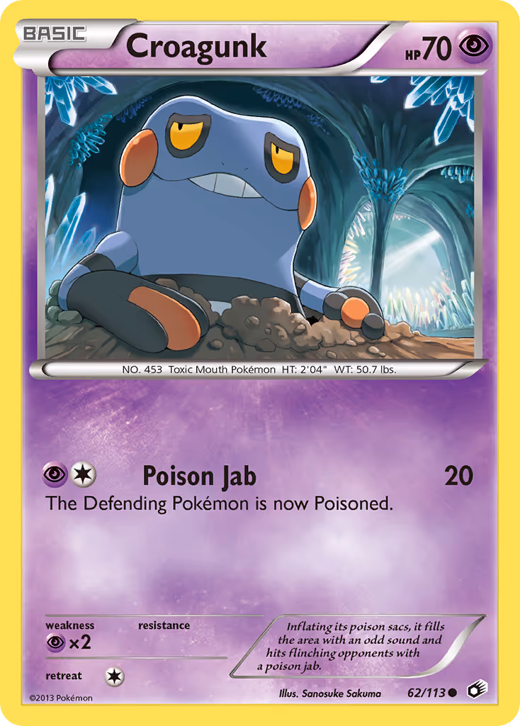 Croagunk 62/113 Pokemon card