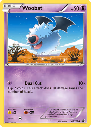 Woobat 64/113 Pokemon card