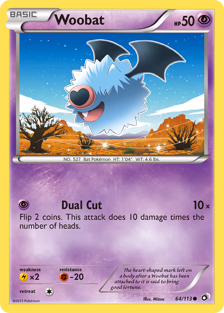 Woobat 64/113 Pokemon card