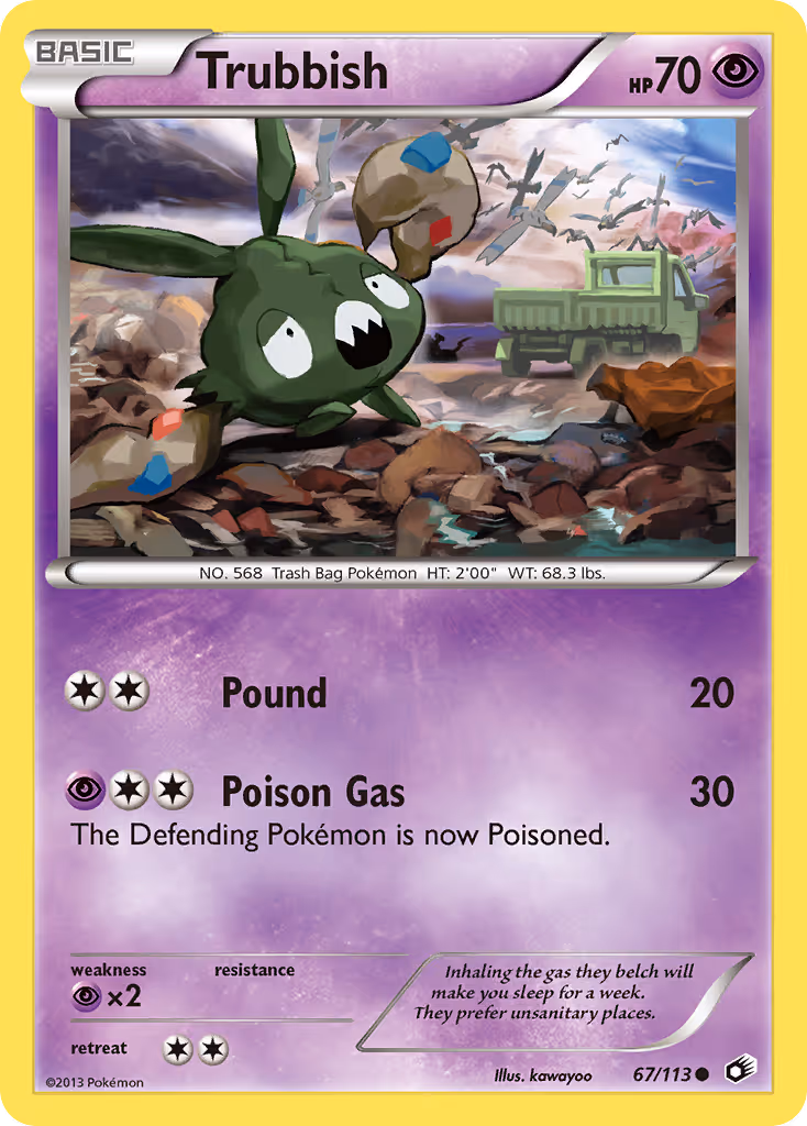 Trubbish 67/113 Pokemon card