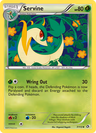 Servine 7/113 Pokemon card