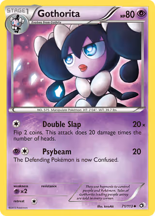 Gothorita 71/113 Pokemon card