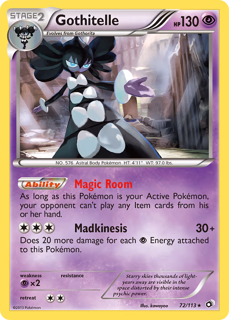Gothitelle 72/113 Pokemon card