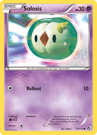 Solosis 73/113 Pokemon card