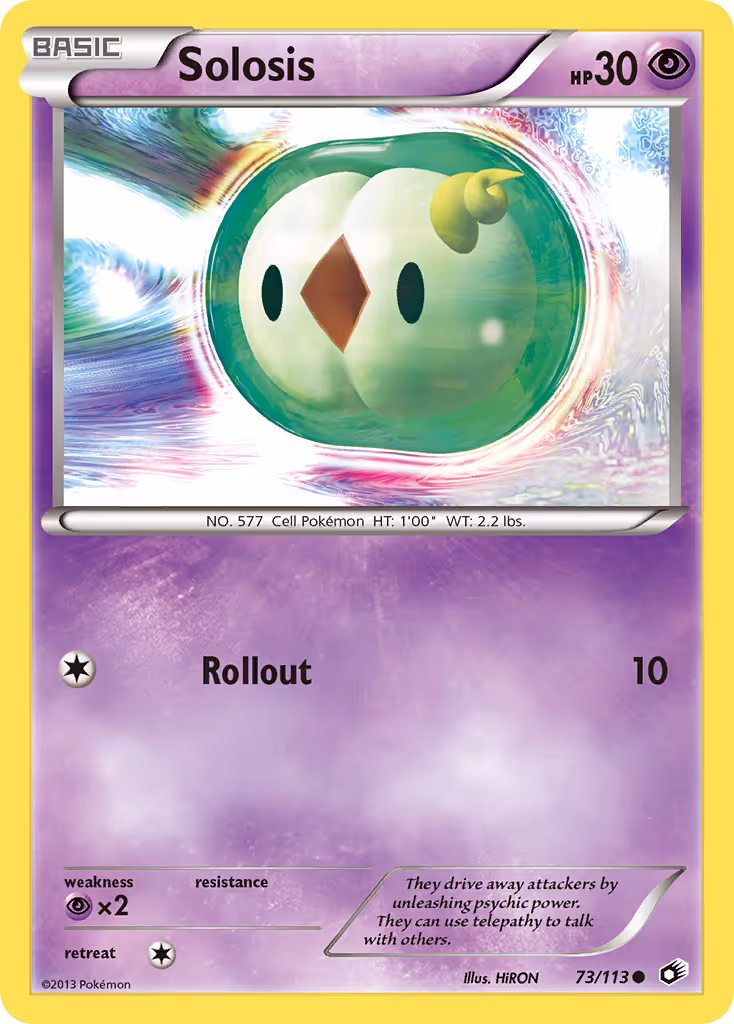 Solosis 73/113 Pokemon card