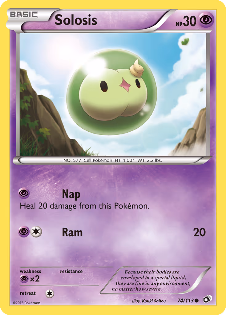 Solosis 74/113 Pokemon card