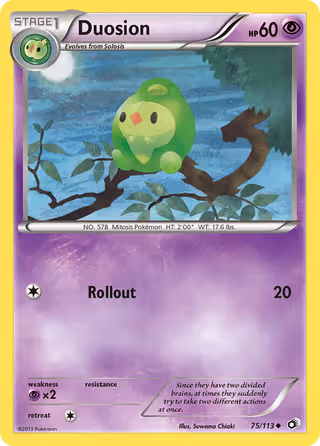 Duosion 75/113 Pokemon card