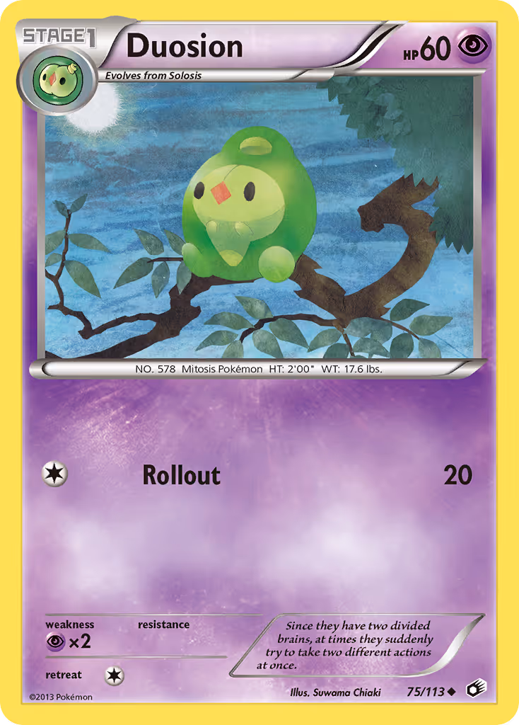 Duosion 75/113 Pokemon card