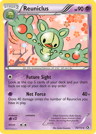Reuniclus 76/113 Pokemon card
