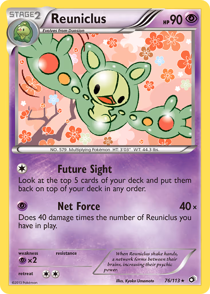 Reuniclus 76/113 Pokemon card