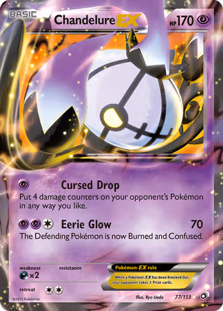 Chandelure-EX 77/113 Pokemon card