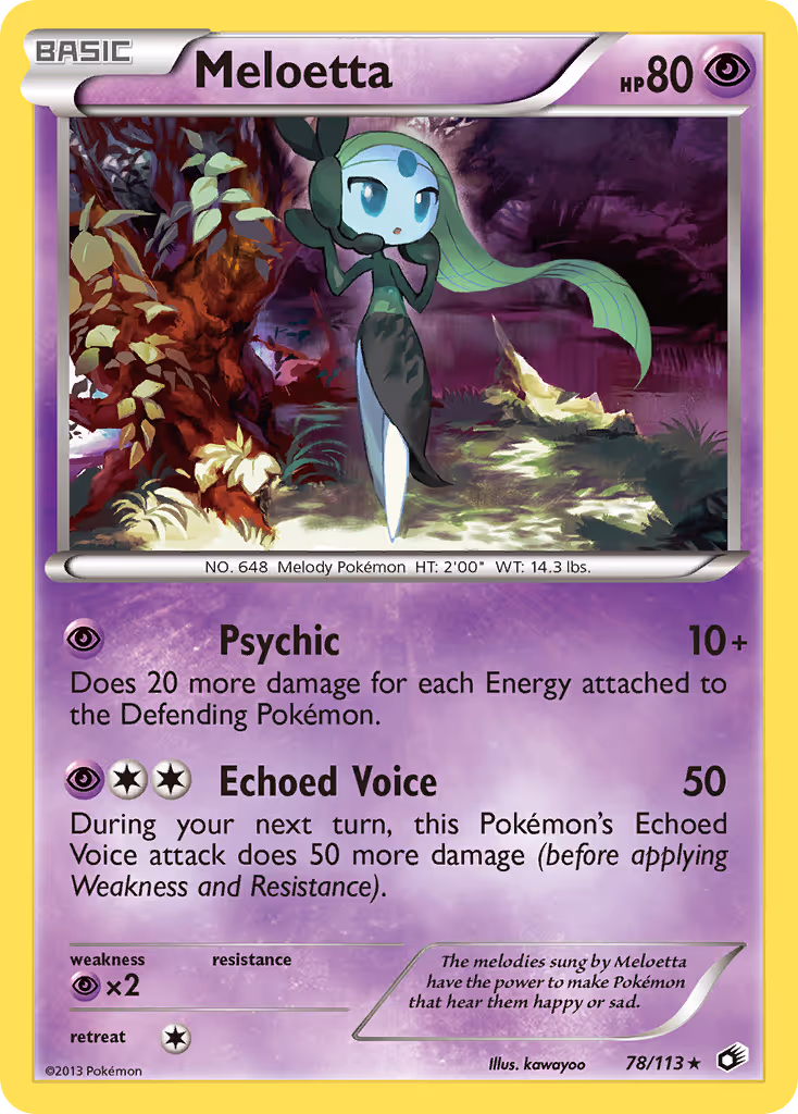 Meloetta 78/113 Pokemon card
