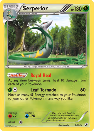 Serperior 8/113 Pokemon card